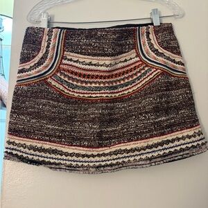 Zara Patterned Mini Skirt NWOT